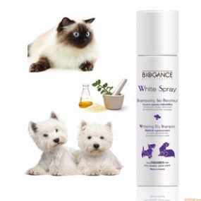 Biogance Shampoo Secco Spray Manti Bianchi o Chiari per Cani e gatti 300ml