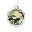 RED DINGO MEDAGLIA ACCIAIO INOX CAMOUFLAGE MILITARE VERDE 1CG