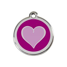 RED DINGO MEDAGLIA ACCIAIO INOX HEART PURPLE 1HP