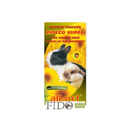 All Pet Fiocco Super Estruso ad Alta Digeribilità Conigli Nani Adulti 400gr