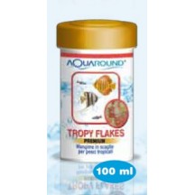 Aquaround Tropy Flakes Premium Mangime in Fiocchi per Pesci Tropicali 100ml