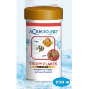 Aquaround Tropy Flakes Premium Mangime in Fiocchi per Pesci Tropicali 250ml