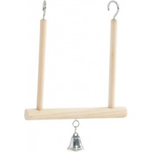 Beeztees Altalena Legno con Campana per Piccoli Volatili e Piccoli Pappagalli