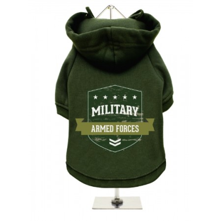 Urban Pup - Felpa con Cappuccio Stemma Verde Military Forces