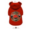 Urban Pup - Felpa con Cappuccio Rossa Stemma Fire Department