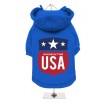 Urban Pup - Felpa Blu Cobalto con Cappuccio Stemma Made in The USA