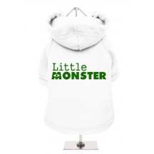 Urban Pup - Felpa Bianca con Cappuccio Little Monster Glitter Green