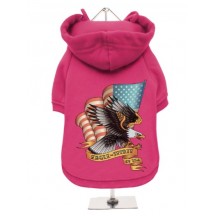 Urban Pup - Felpa Fucsia con Cappuccio Eagle Spirit of USA