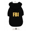 Urban Pup - Felpa Nera con Cappuccio FBI Glitter Gold