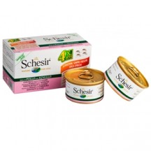 Schesir Cane in Gelatina Multipack 4x85g Filetti di Pollo con Agnello