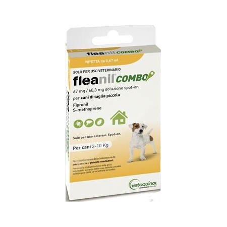 Fleanil Combo Spot On per Cani da 2-10Kg 3 Pipette