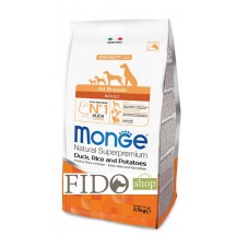 Monge Natural Superpremium Adult All breeds Anatra Riso e Patate 12Kg