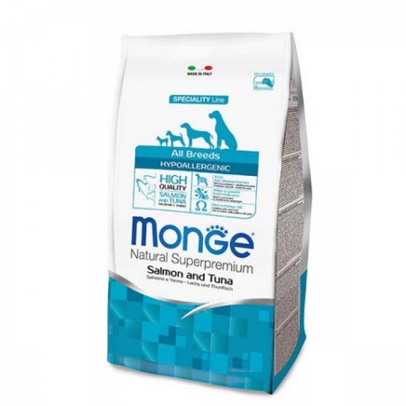 Monge Natural Superpremium Hypoallergenic Salmone e Tonno 2,5Kg