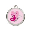 RED DINGO MEDAGLIA ACCIAIO INOX BUTTERFLY PINK 1BP