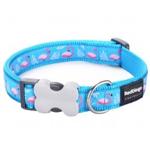 RED DINGO FLAMINGO COLLAR DOG ADJUSTABLE SIZE S