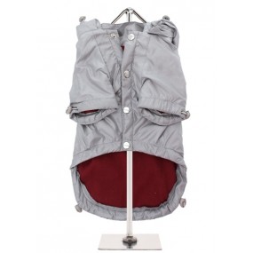 URBAN PUP IMPERMEABILE ANTIPIOGGIA ANTI VENTO CON CAPPUCCIO STACCABILE - Grey Rainstorm Rain Coat