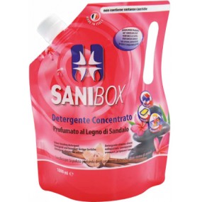 SANIBOX DETERGENTE CONCENTRATO ELIMINA ODORI PROFUMATO AL LEGNO DI SANDALO 1 LITRO