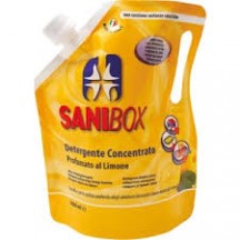 SANIBOX DETERGENTE CONCENTRATO ELIMINA ODORI PROFUMATO AL LIMONE 1 LITRO