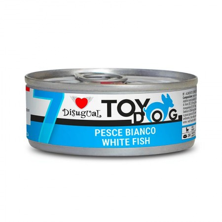 Disugual Toy Umido Pesce Bianco 96% Vitamine e Minerali Lattina da 85gr