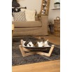 Amaca per Gatti Design by Lotte in Legno e Tessuto Caldo 51x51x18,5