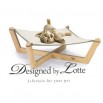 Amaca per Gatti Design by Lotte in Legno e Tessuto Caldo 51x51x18,5