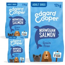 Edgard & Cooper Adult Crocchette Salmone Norvegese, Camomilla e Mirtilli, Mango, Barbabietola, Senza cereali, 2,5Kg per Cane