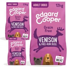 Edgard & Cooper Adult Crocchette Cervo e Anatra, Pera, Mela, Mirtilli, Barbabietola, Senza cereali e glutine, 2,5 Kg per Cane