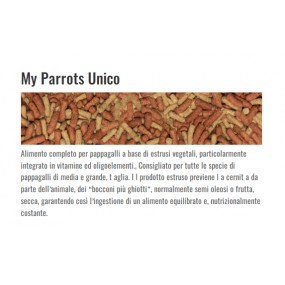 Manitoba My Parrots Unico Estruso di Qualita' Superiore per Pappagalli di Medie e Grandi Dimensioni 2Kg