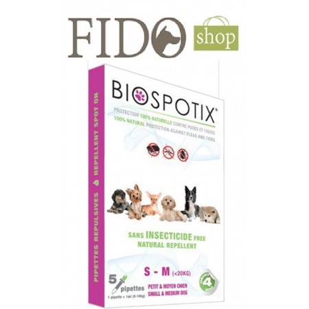 BIOSPOTIX 5 PIPETTE SPOT-ON ANTIPARASSITARIO CANE sino a 20Kg