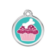 RED DINGO MEDAGLIA ACCIAIO INOX XCC CUPCAKE GLITTER