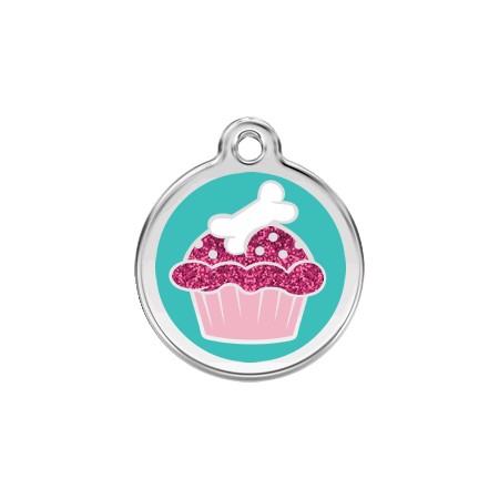 RED DINGO MEDAGLIA ACCIAIO INOX XCC CUPCAKE GLITTER