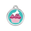 RED DINGO MEDAGLIA ACCIAIO INOX XCC CUPCAKE GLITTER