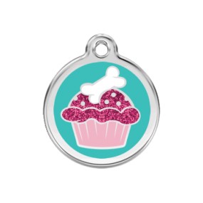 RED DINGO MEDAGLIA ACCIAIO INOX XCC CUPCAKE GLITTER