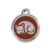 RED DINGO MEDAGLIA ACCIAIO INOX 1KT GATTO